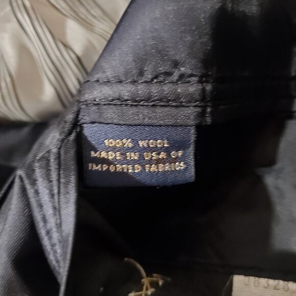 Brooks Brothers Brooksease Vtg 100% Wool Blue 2 Button Suit Jacket Mens Size 43 - Picture 11 of 14